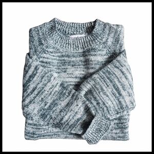 Cleo Heathered Knitted Crew Neck Sweater